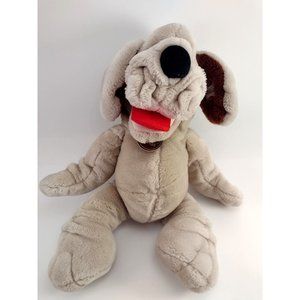 Ganzbros 1981 WRINKLES Hand Puppet Plush Toy Stuffed Animal Dog #7208638 VTG